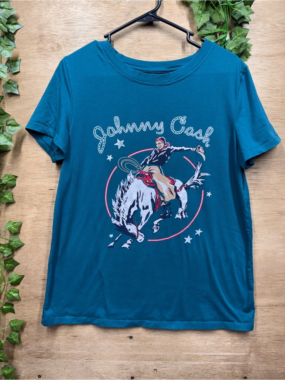 Johnny Cash Graphic Teal Tee